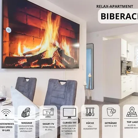 Relaxapartment 15 Massagesessel Smarttv Kueche Biberach an der Riß Extérieur photo