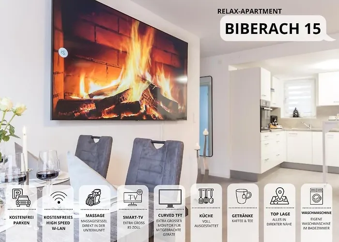 Relaxapartment 15 Massagesessel Smarttv Kueche